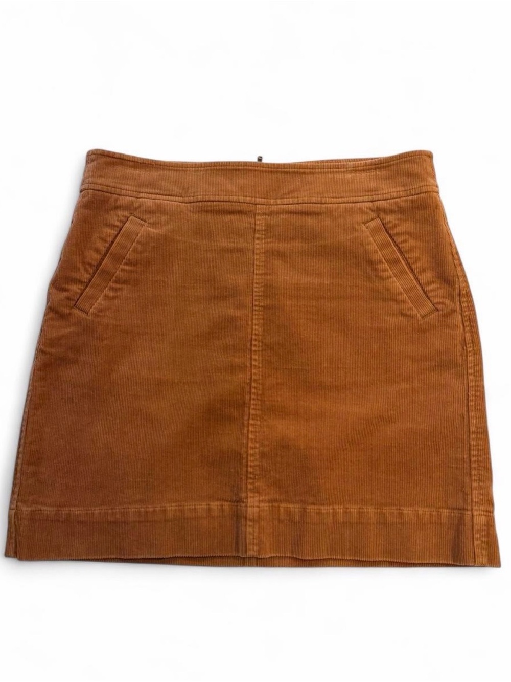 LOFT Corduroy A-Line Mini Skirt in Camel Brown